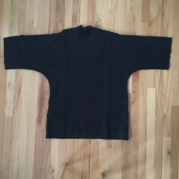 🚀SOLD ON INSTA🚀 Ozma Of California Black Linen Jacket/Robe -MED- Deiji Studios - Picture 6 of 11